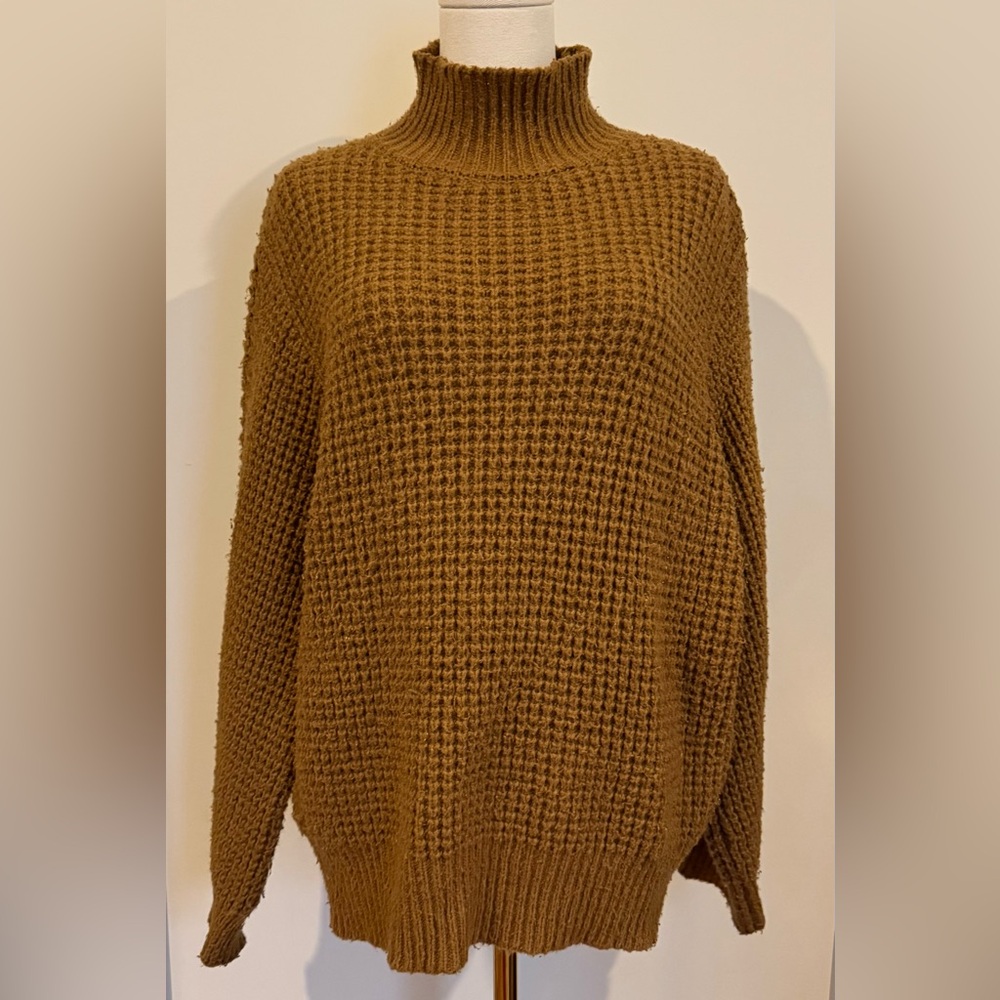 Zara Tan Waffle Knit Sweater